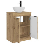 Vanidad de baño con lavabo Roble Artesanal 54 x 35 x 83 cm