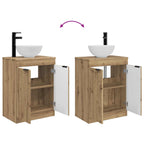 Vanidad de baño con lavabo Roble Artesanal 54 x 35 x 83 cm
