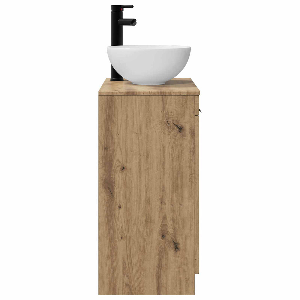 Vanidad de baño con lavabo Roble Artesanal 54 x 35 x 83 cm