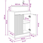 Vanidad de baño con lavabo Blanco 54 x 35 x 83 cm