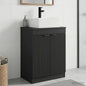 Black bathroom vanity with sink 54 x 35 x 83 cm