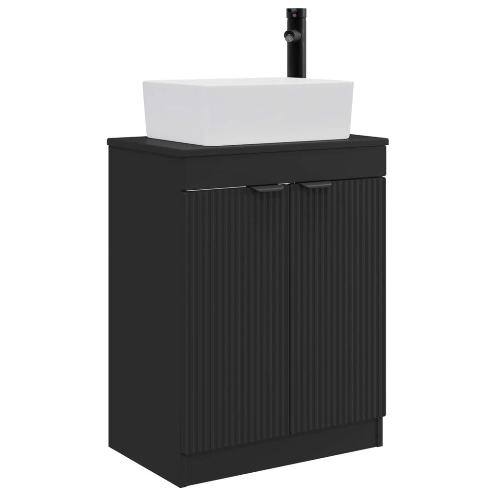 Vanidad de baño con lavabo Negro 54 x 35 x 83 cm