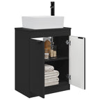 Vanidad de baño con lavabo Negro 54 x 35 x 83 cm