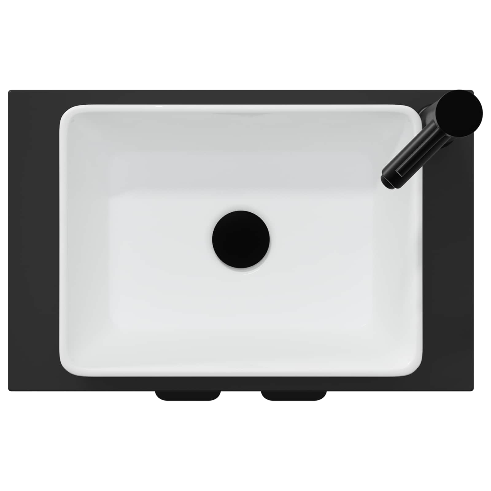 Vanidad de baño con lavabo Negro 54 x 35 x 83 cm