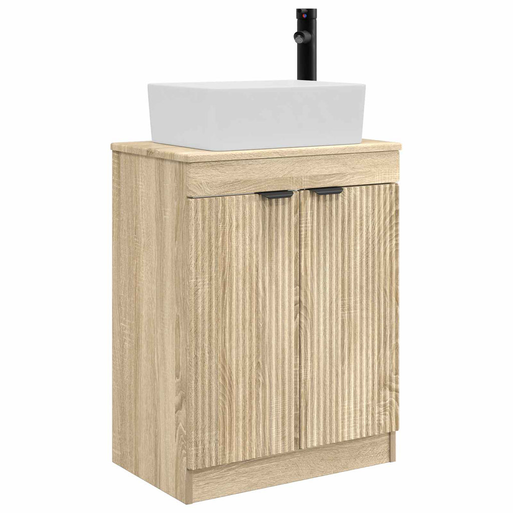 Vanidad de baño con lavabo Roble Sonoma 54 x 35 x 83 cm