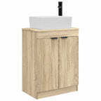 Vanidad de baño con lavabo Roble Sonoma 54 x 35 x 83 cm