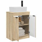 Vanidad de baño con lavabo Roble Sonoma 54 x 35 x 83 cm