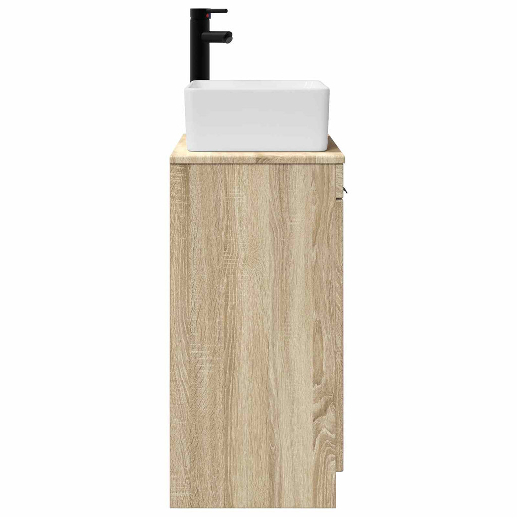 Vanidad de baño con lavabo Roble Sonoma 54 x 35 x 83 cm