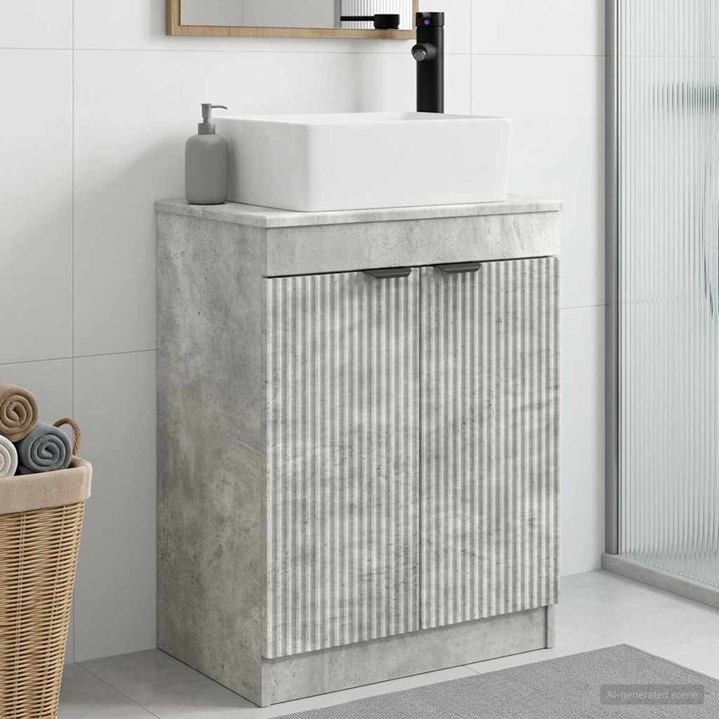 Vanidad de baño con lavabo Gris Hormigón 54 x 35 x 83 cm