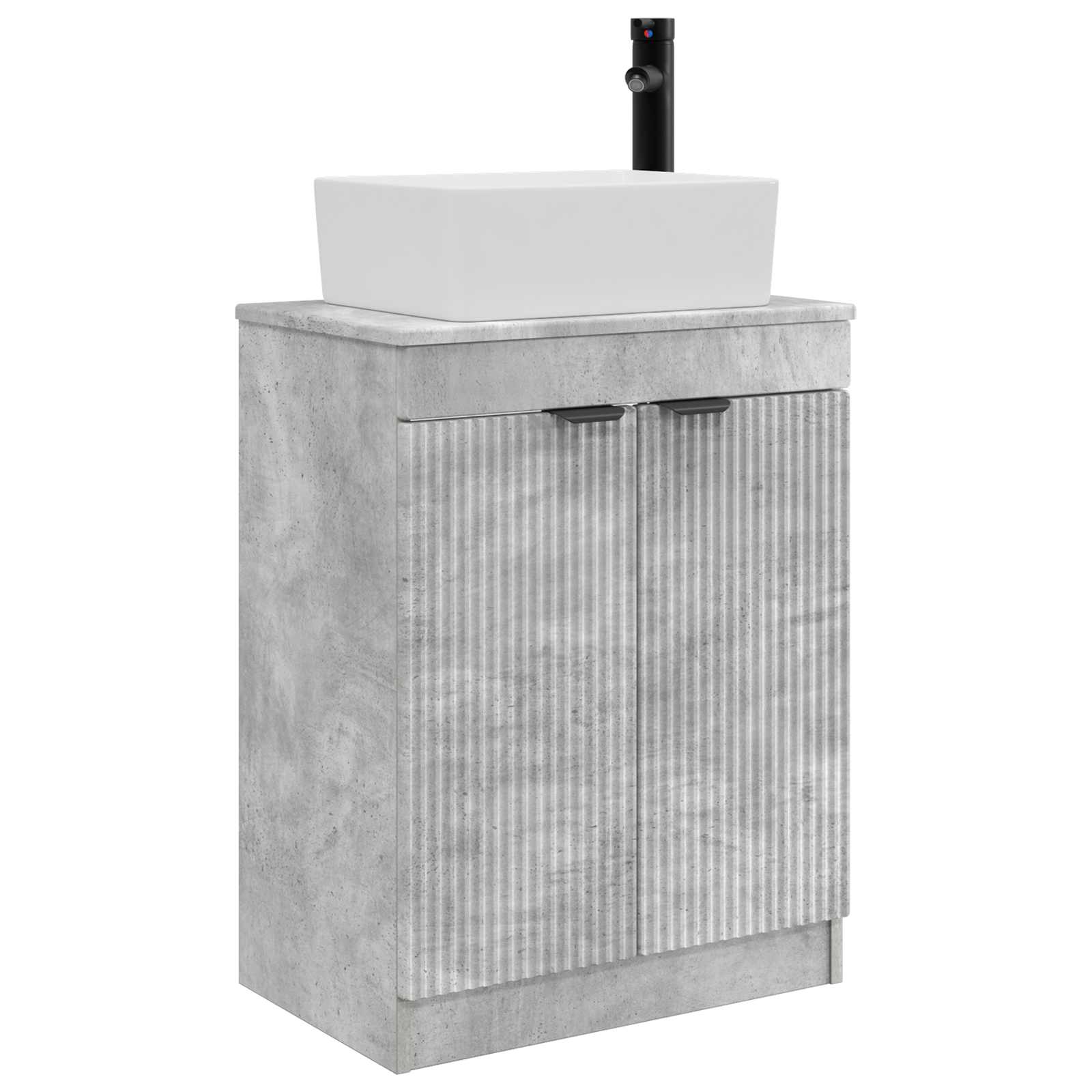 Vanidad de baño con lavabo Gris Hormigón 54 x 35 x 83 cm