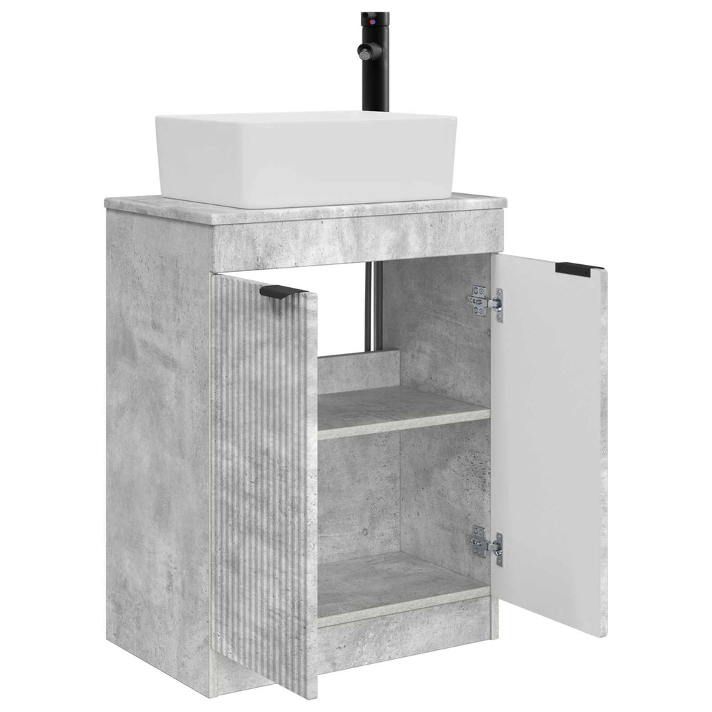 Vanidad de baño con lavabo Gris Hormigón 54 x 35 x 83 cm