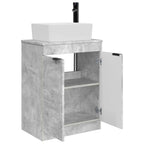 Vanidad de baño con lavabo Gris Hormigón 54 x 35 x 83 cm
