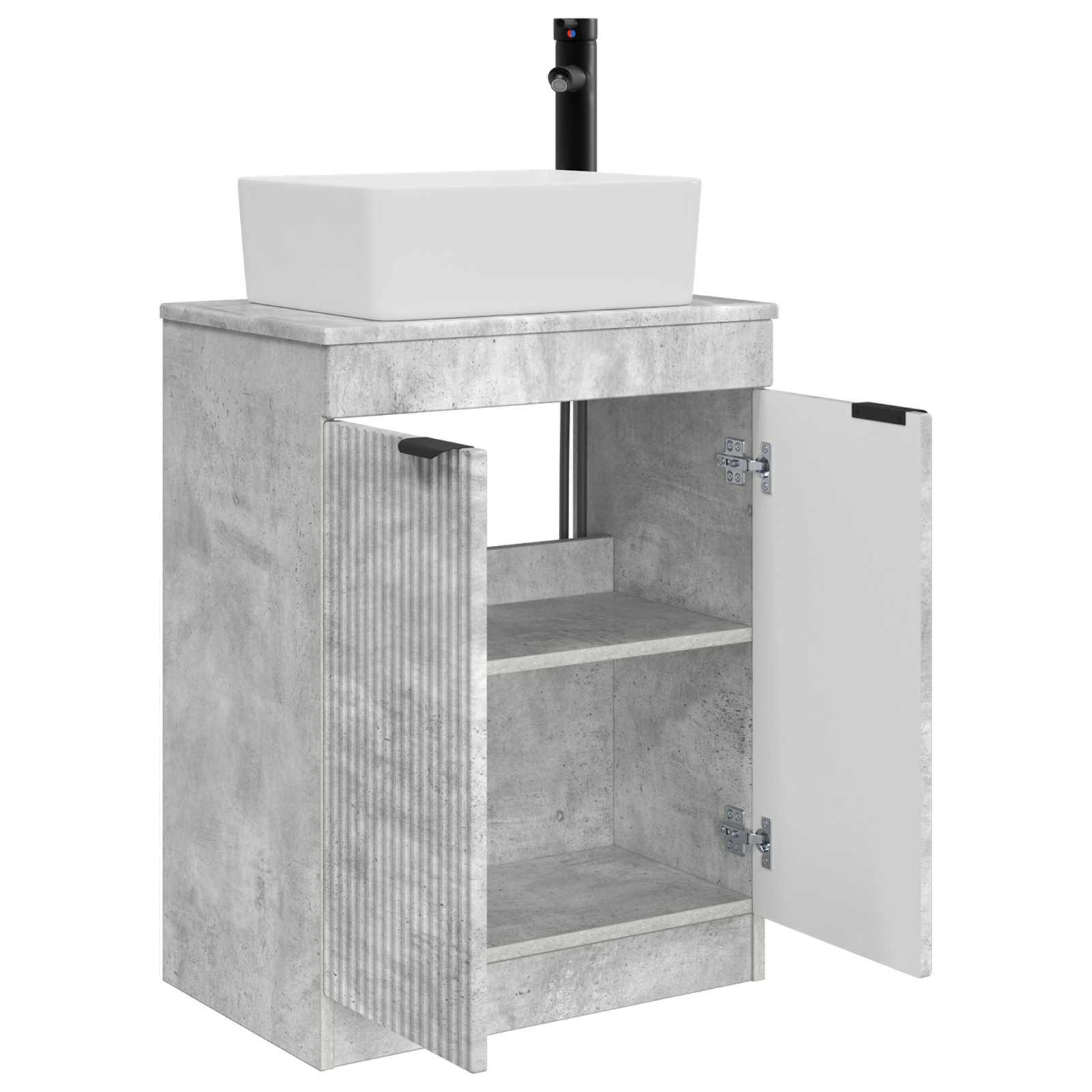 Vanidad de baño con lavabo Gris Hormigón 54 x 35 x 83 cm