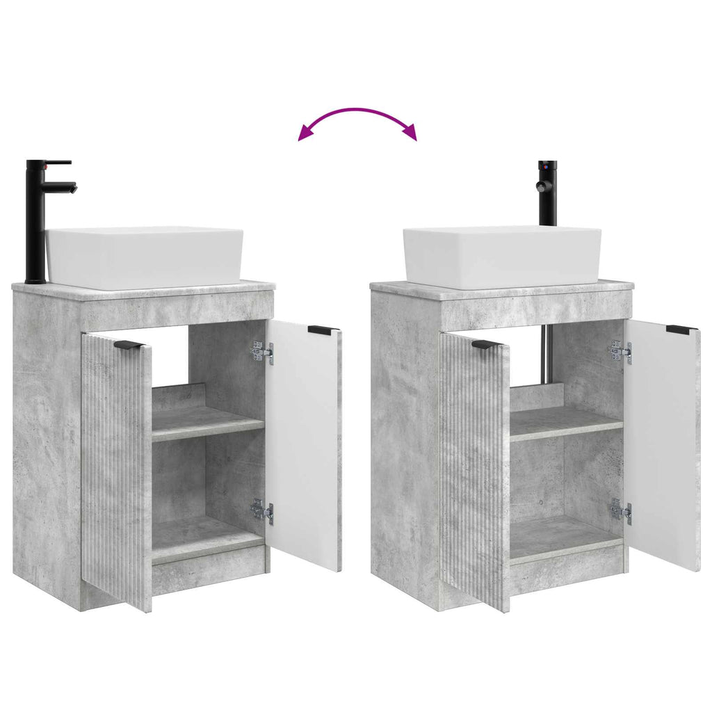 Vanidad de baño con lavabo Gris Hormigón 54 x 35 x 83 cm