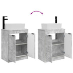 Vanidad de baño con lavabo Gris Hormigón 54 x 35 x 83 cm
