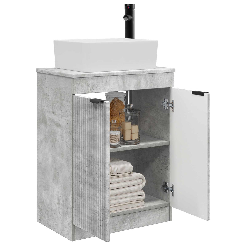 Vanidad de baño con lavabo Gris Hormigón 54 x 35 x 83 cm