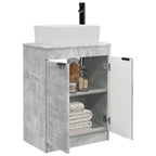 Vanidad de baño con lavabo Gris Hormigón 54 x 35 x 83 cm