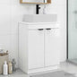 Bathroom vanity with sink Glossy White 54 x 35 x 83 cm