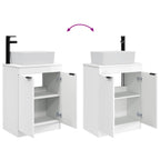 Vanidad de baño con lavabo Blanco Brillante 54 x 35 x 83 cm