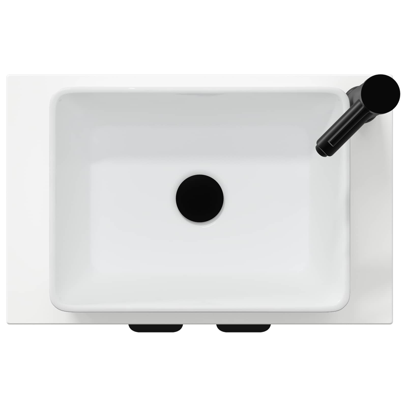 Vanidad de baño con lavabo Blanco Brillante 54 x 35 x 83 cm