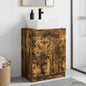 Smoked Oak bathroom vanity with sink 54 x 35 x 83 cm