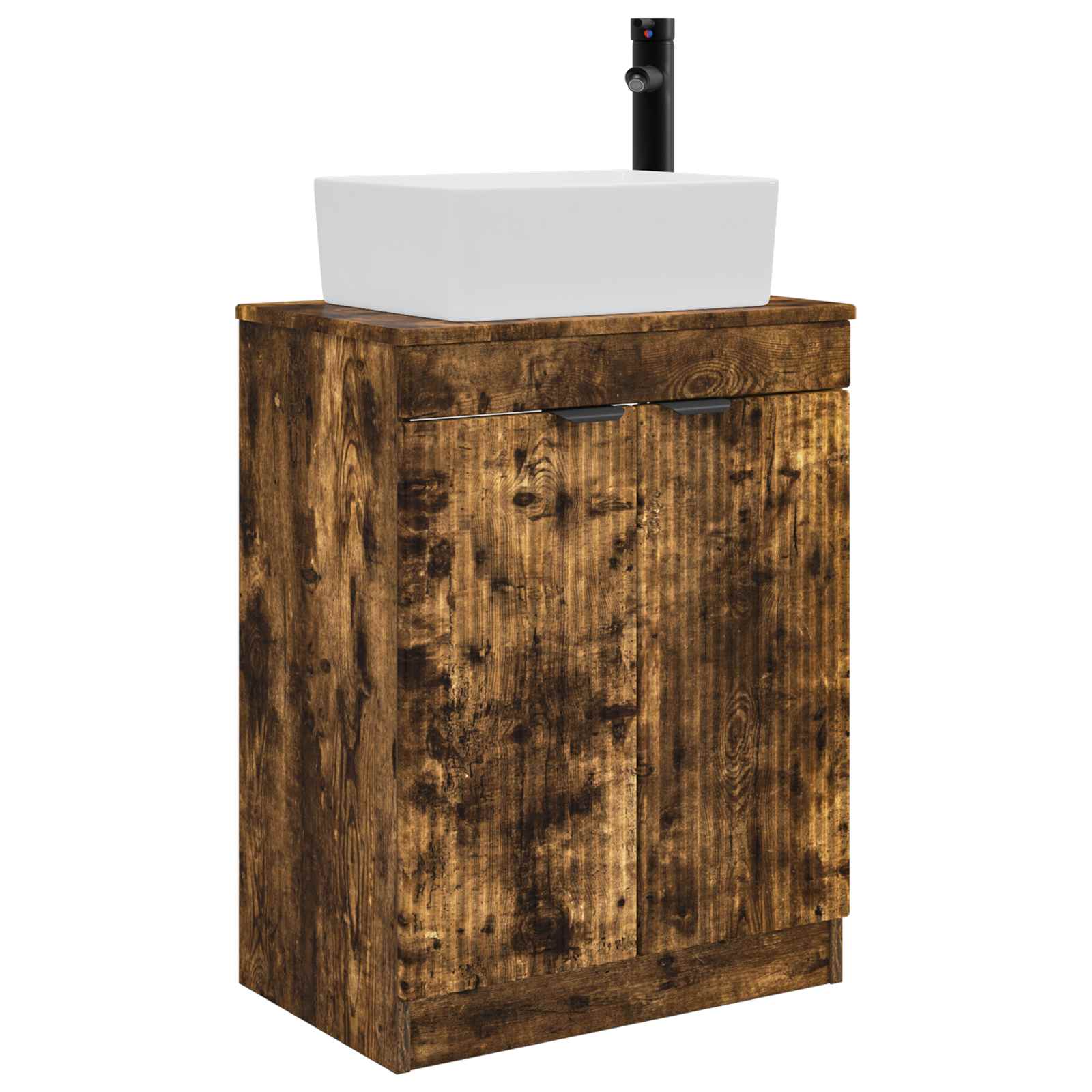 Vanidad de baño con lavabo Roble Ahumado 54 x 35 x 83 cm