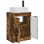 Vanidad de baño con lavabo Roble Ahumado 54 x 35 x 83 cm