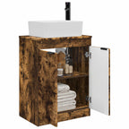 Vanidad de baño con lavabo Roble Ahumado 54 x 35 x 83 cm