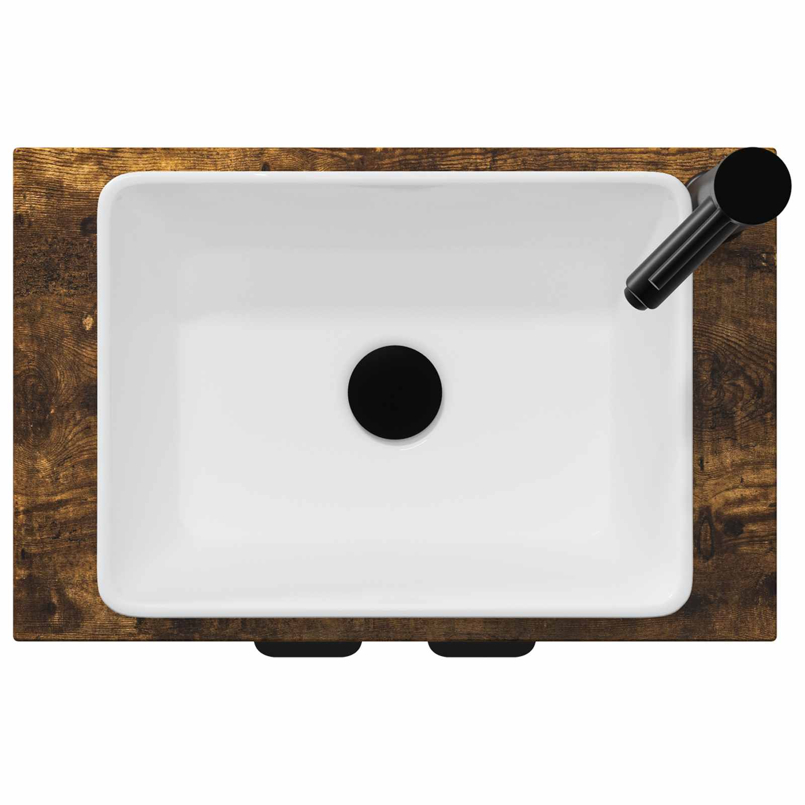 Vanidad de baño con lavabo Roble Ahumado 54 x 35 x 83 cm