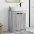 Vanidad de baño con lavabo Sonoma gris 54 x 35 x 83 cm