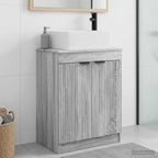 Vanidad de baño con lavabo Sonoma gris 54 x 35 x 83 cm