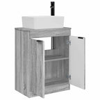 Vanidad de baño con lavabo Sonoma gris 54 x 35 x 83 cm