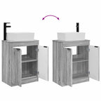 Vanidad de baño con lavabo Sonoma gris 54 x 35 x 83 cm