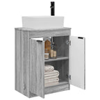 Vanidad de baño con lavabo Sonoma gris 54 x 35 x 83 cm