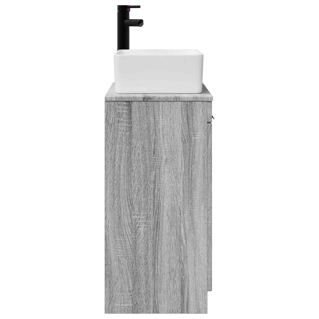 Vanidad de baño con lavabo Sonoma gris 54 x 35 x 83 cm