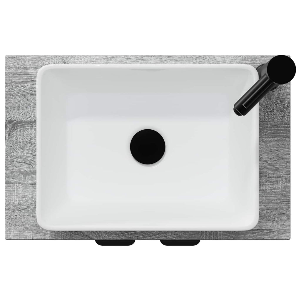 Vanidad de baño con lavabo Sonoma gris 54 x 35 x 83 cm
