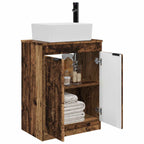 Vanidad de baño con lavabo Madera envejecida 54 x 35 x 83 cm