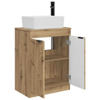 Vanidad de baño con lavabo Roble Artesanal 54 x 35 x 83 cm