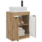 Vanidad de baño con lavabo Roble Artesanal 54 x 35 x 83 cm