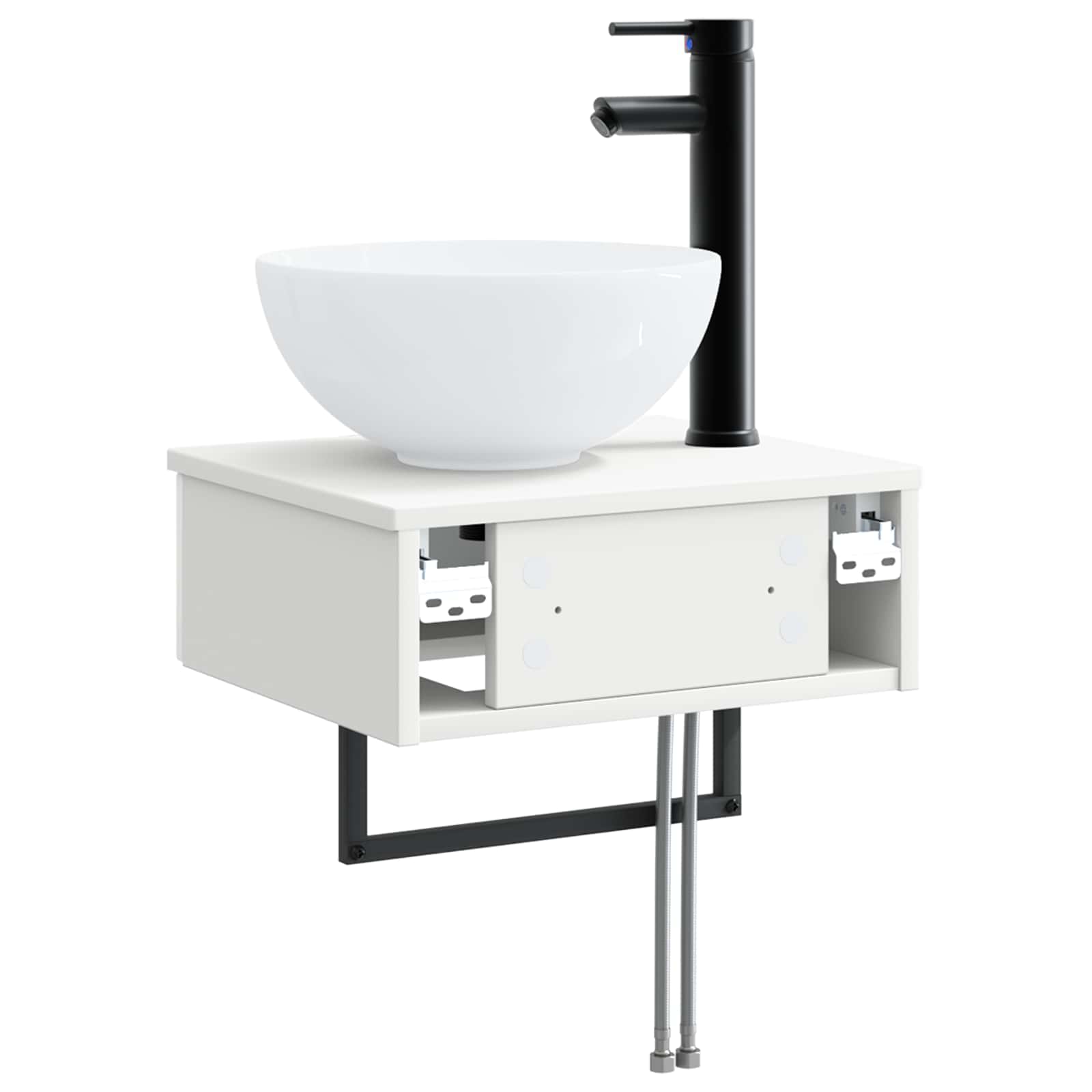 Lavabo de Lavado Montado en la Pared Blanco 40 x 35 x 39 cm