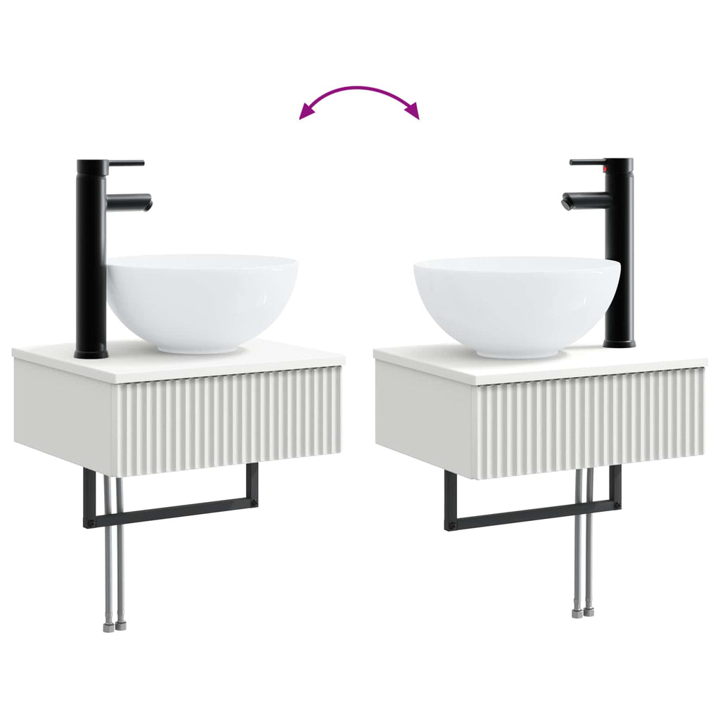 Lavabo de Lavado Montado en la Pared Blanco 40 x 35 x 39 cm