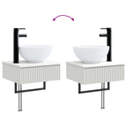 Lavabo de Lavado Montado en la Pared Blanco 40 x 35 x 39 cm