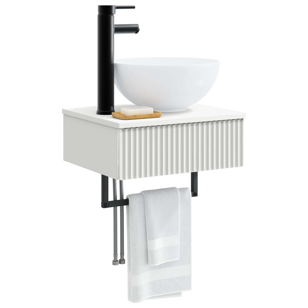 Lavabo de Lavado Montado en la Pared Blanco 40 x 35 x 39 cm