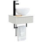 Lavabo de Lavado Montado en la Pared Blanco 40 x 35 x 39 cm