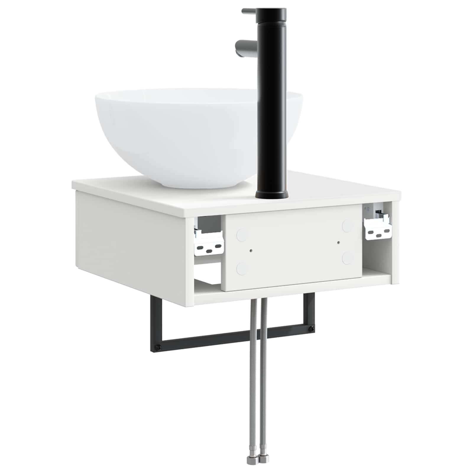 Lavabo de Lavado Montado en la Pared Blanco 40 x 41 x 40,5 cm