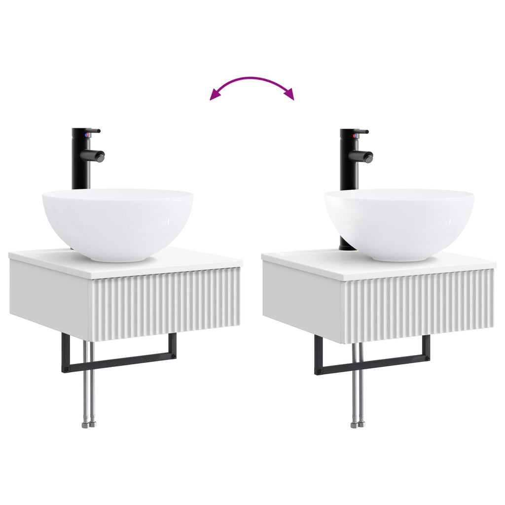 Lavabo de Lavado Montado en la Pared Blanco 40 x 41 x 40,5 cm