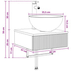 Lavabo de Lavado Montado en la Pared Blanco 40 x 41 x 40,5 cm