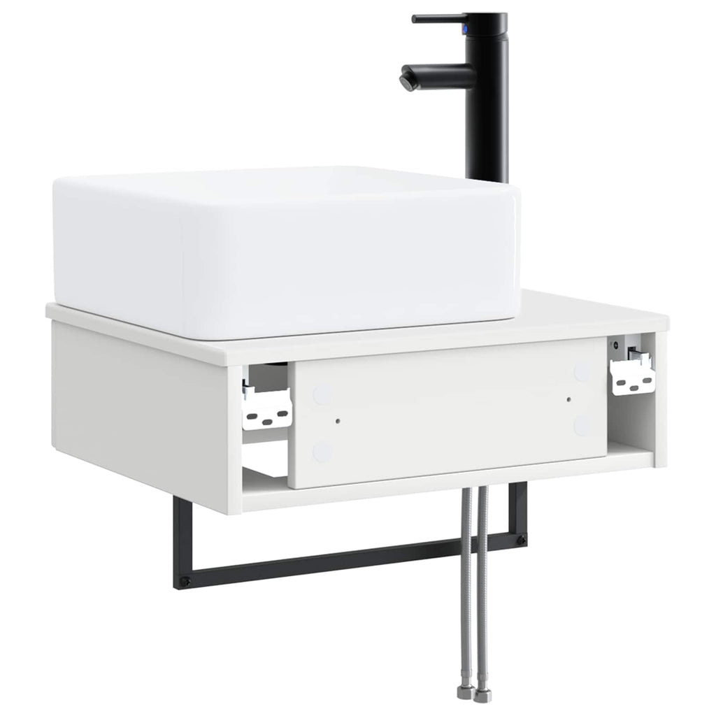 Lavabo de Lavado Montado en la Pared Blanco 50 x 41 x 39 cm