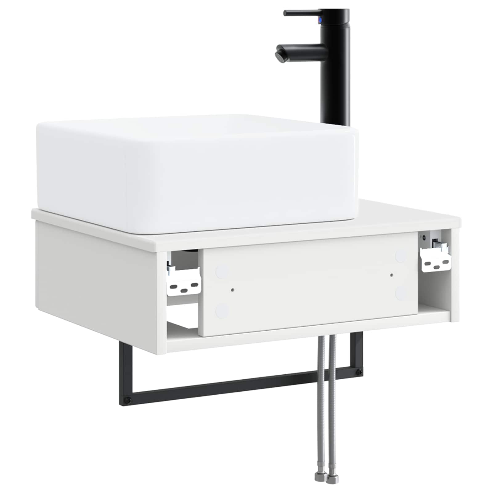 Lavabo de Lavado Montado en la Pared Blanco 50 x 41 x 39 cm