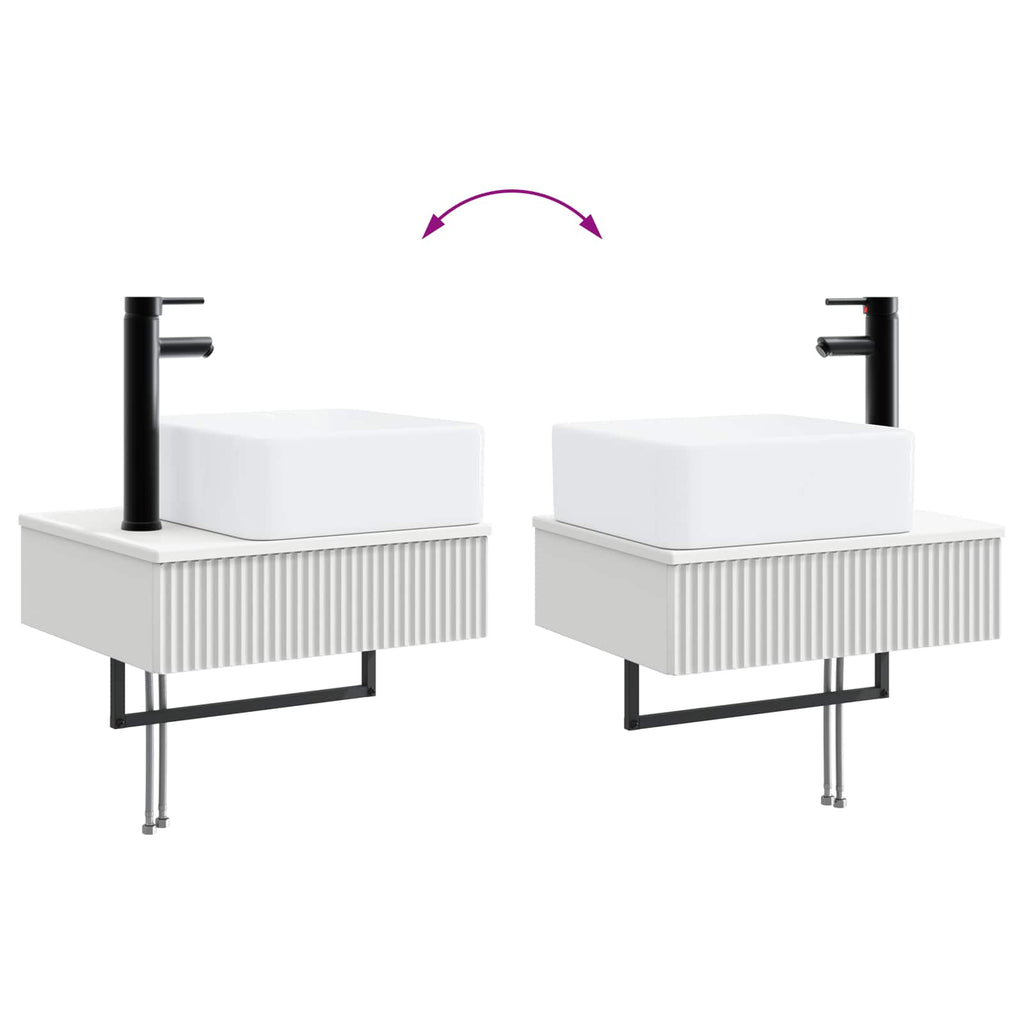 Lavabo de Lavado Montado en la Pared Blanco 50 x 41 x 39 cm